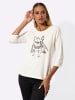 creation L Shirt in ecru-schwarz-bedruckt