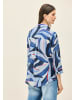Cecil Lange Hemdbluse mit Print in Blau