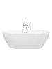 Beliani Freistehende Badewannen CARRERA in Weiß/Silber - (W) 75 x (H) 58 x (L) 150 cm