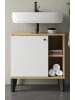 Furn.Design Waschbeckenunterschrank weiß, Evoke Eiche, Badezimmer Unterschrank, 60 cm