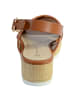 Divine Factory Sandale mit Keilabsatz TDF4108 Beige