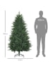 HOMCOM Weihnachtsbaum in Grün 114L x 114B x 180H cm
