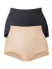 PETITE FLEUR Shapingslip in caramel+schwarz