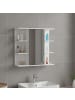 relaxdays Spiegelschrank in Weiß - (B)62 x (H)64 x (T)21 cm