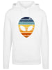 F4NT4STIC Hoodie Alien Sonnenuntergang Retro in weiß