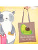 Mr. & Mrs. Panda Beuteltasche Avocado Schwangerschaft mit Spruch in Braun Pastell