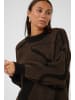 Kaffe Strickpullover KAwilma Regular fit in Black/ Brown Circle Pattern