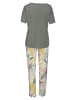Vivance Active Pyjama in khaki-gemustert
