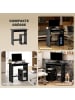HOMCOM Computertisch in Schwarz 80L x 45B x 75H cm