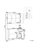 Beliani Vitrine LANGFORD in Schwarz - (W) 100 x (H) 178 x (L) 38 cm