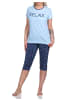 NORMANN Capri Pyjama Schlafanzug "RELAX" - 74826 in blau
