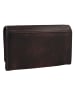 Greenburry Destressed Geldbörse RFID Schutz Leder 13 cm teak brown