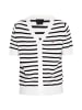 DreiMaster Women Cardigan in offwhite black stripe