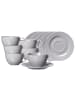 Ritzenhoff & Breker 6er Set Kaffeetassen mit Untertassen Levi 220 ml in Grau