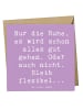 Mr. & Mrs. Panda Grußkarte Spruch Gelassenheit in Krisen mit Spruch in Lavendeltraum