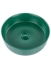 Beliani Waschbecken GUDAR in Grün - (W) 37 x (H) 12 x (L) 37 cm