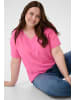 KAFFE curve Bluse kurzarm KCami Regular fit in Pink Power