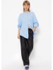 SASSYCLASSY Oversize Musselin Bluse in Hellblau