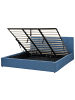 Beliani Doppelbett DREUX in Blau/Schwarz - (W) 191 x (H) 90 x (L) 214 cm