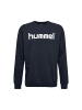 Hummel Logoprint Sport Sweatshirt Pullover mit Raglanärmel in Blau