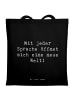 Schultertasche Spruch Sprachen lernen mit Spruch in Schwarz