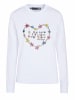 Love Moschino Rundhalspullover für Damen in weiß