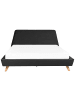 Beliani 2-tlg Doppelbett VIENNE in Schwarz/Braun