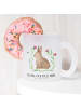 Mr. & Mrs. Panda Teetasse Hase Sitzen mit Spruch in Transparent