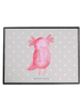 Mr. & Mrs. Panda Schreibunterlage Axolotl Glücklich ohne Spruch in Grau Pastell