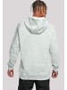 F4NT4STIC Hoodie Alien Sonnenuntergang Retro in grau meliert