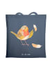 Mr. & Mrs. Panda Tasche Rotkehlchen Federn ohne Spruch in Indigo Blue