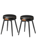 VASAGLE 2er-Set: Sitzhocker Ekho in tintenschwarz - (B)48 x (H)48.2 x (T)48 cm