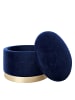 Playboy Pouf "SUE" in Blue Lagoon - (B)55 x (H)35 x (T)55 cm