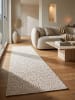 KADIMA DESIGN Flachgewebe-Teppich Ethno Streifen Boho Pflegeleicht in Creme