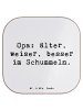 Mr. & Mrs. Panda Untersetzer Gläser Spruch Opa Weisheit mit Spruch in Weiß