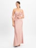 Unique Abendkleid mit Stola in altrosa - 0002