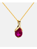 Diamant L'éternel Halskette mit Anhänger aus 375 Gelbgold mit Rubin