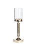 Beliani Kerzenständer ABBEVILLE in Gold - (W) 13 x (H) 41 x (L) 13 cm