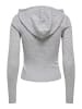 ONLY Kapuzenpullover in Light Grey Melange