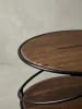 KADIMA DESIGN Couchtisch 58x58x35 cm Massivholz / Metall Sofatisch Rund