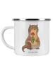 Mr. & Mrs. Panda Tasse Camping Otter Blumenstrauß ohne Spruch in Weiß