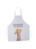 Mr. & Mrs. Panda Schürze Lamakopf König mit Spruch in Weiß
