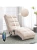 ABRIHOME Entspannungsliege in Beige mit Vibration und Seitentaschen für Wohnzimmer