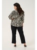 KAFFE curve Langarm-Bluse KCkatrina Regular fit in Black/Turtledove Print