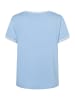 More & More Blusenshirt mit Kontrastabschlüssen in skyblue