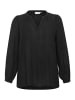 KAFFE curve Langarm-Bluse KCnoah in Black Deep