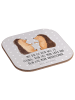 Mr. & Mrs. Panda Tassenuntersetzer Igel Liebe mit Spruch in Grau Pastell