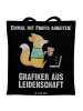 Mr. & Mrs. Panda Tote Bag Grafiker Leidenschaft mit Spruch in Schwarz