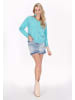 IZIA Women Cardigan in Turquoise Blue