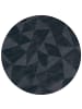 KADIMA DESIGN Wollteppich 3D-Geometrie Hoch-Tief-Struktur Shard Teppich Wolle in Anthrazit